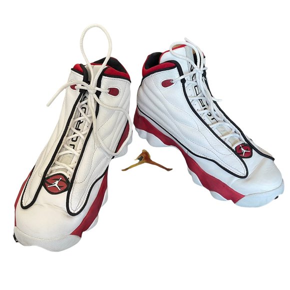 Nike Jordan Pro Strong White and Red with Black Trim Youth  size 5.5 - Picture 1 of 11